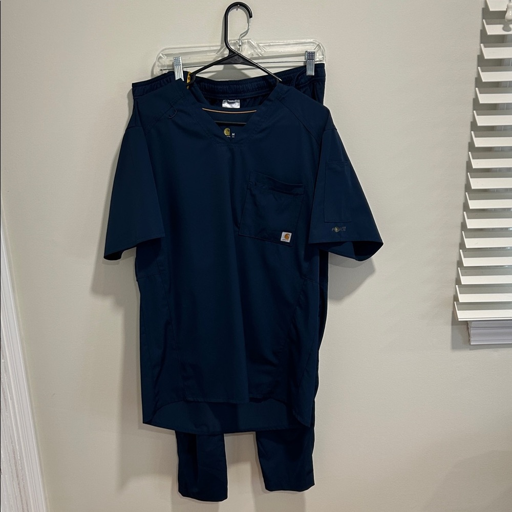 Medium Carhartt FORCE navy blue scrub set